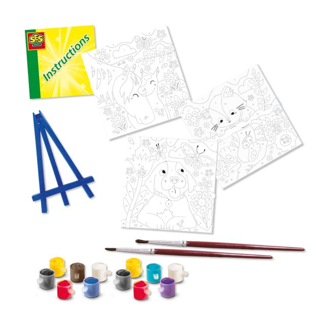 Set creativ - Pictura pe numere Animale de companie (3 panze) TSG14787