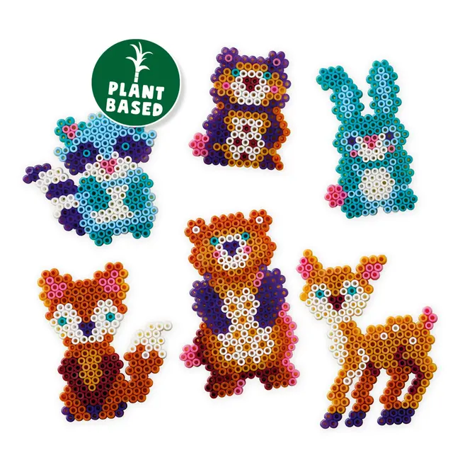 Set creativ Green Beedz &ndash; Margele de calcat Animale din padure TSG06407