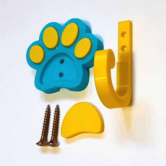 Agatatoare/cuier Paw Blue - Asc-3d-cuier-paw
