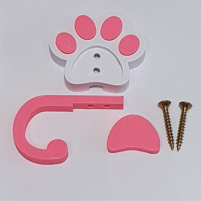 Agatatoare/cuier Paw Pink - Asc-3d-cuier-paw-pnk