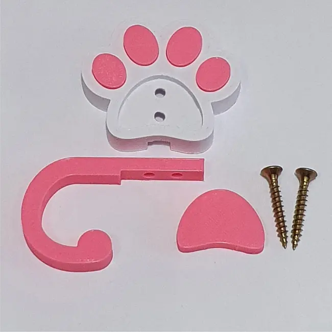 Agatatoare/cuier Paw Pink - Pc-3d-cuier-paw-pnk