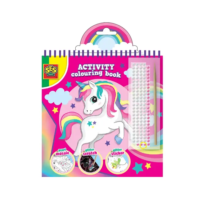 Carte de colorat Unicorn cu sclipici 3 in 1 TSG00117