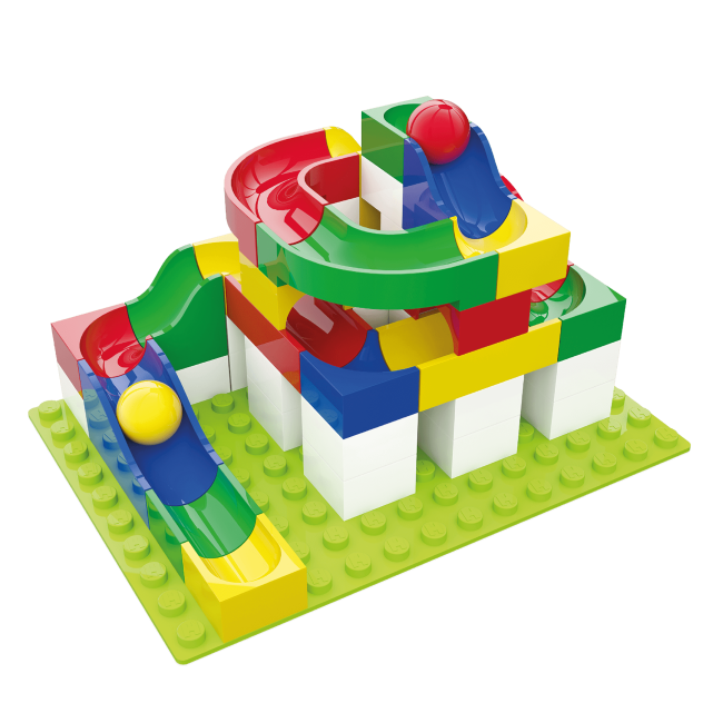 Jucarie Marble Run cutie de constructie mini Hubelino (45 piese) TSG420169
