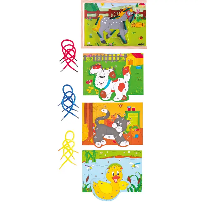 Jucarie din lemn - Animale cu siret TSG90920