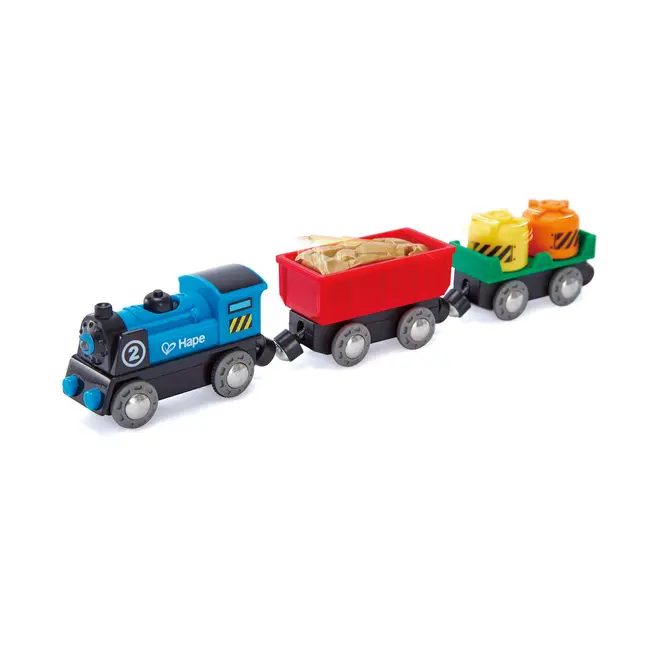 Jucarie din lemn - Locomotiva si vagoane cu baterii TSGE3720A
