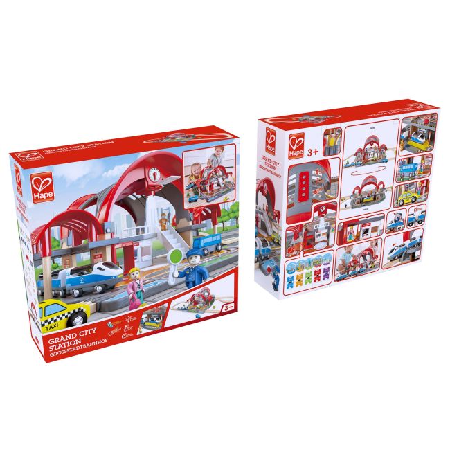 Jucarie din lemn - Set Gara Centrala (45 piese) TSGE3725A