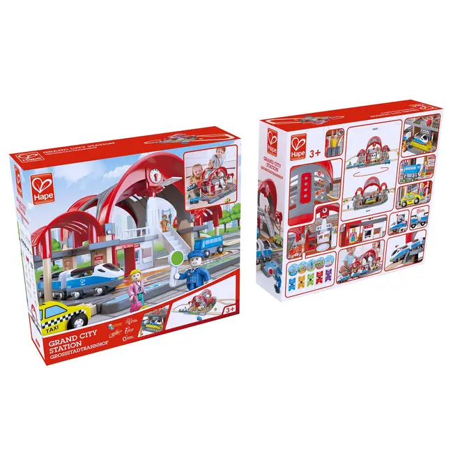 Jucarie din lemn - Set Gara Centrala (45 piese) TSGE3725A
