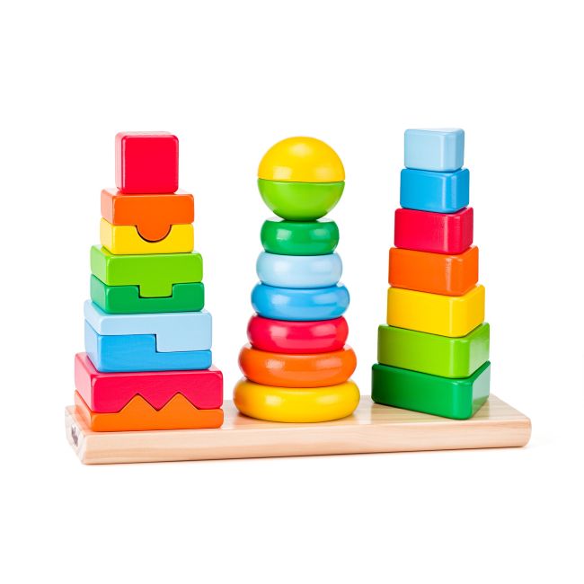 Jucarie din lemn de stivuit - Forme geometrice TSG90227