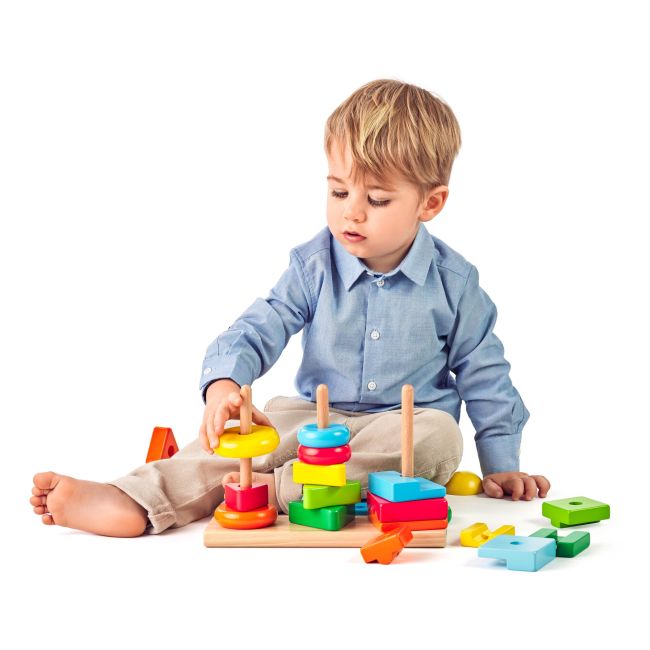 Jucarie din lemn de stivuit - Forme geometrice TSG90227