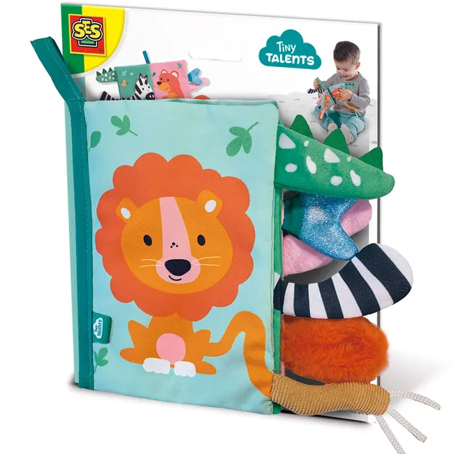 Jucarie senzoriala bebelusi - Carte cu cozi de animale TSG13112