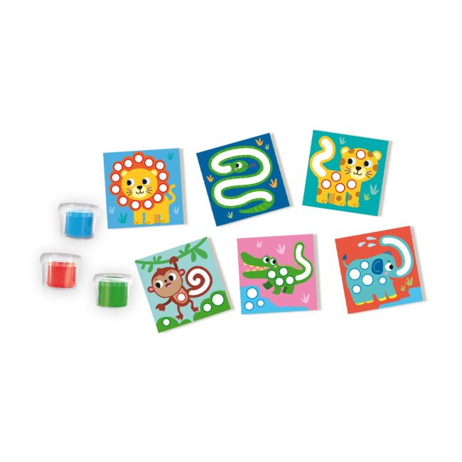 My first - Set creativ cu plastilina si cartonase cu animale TSG14435