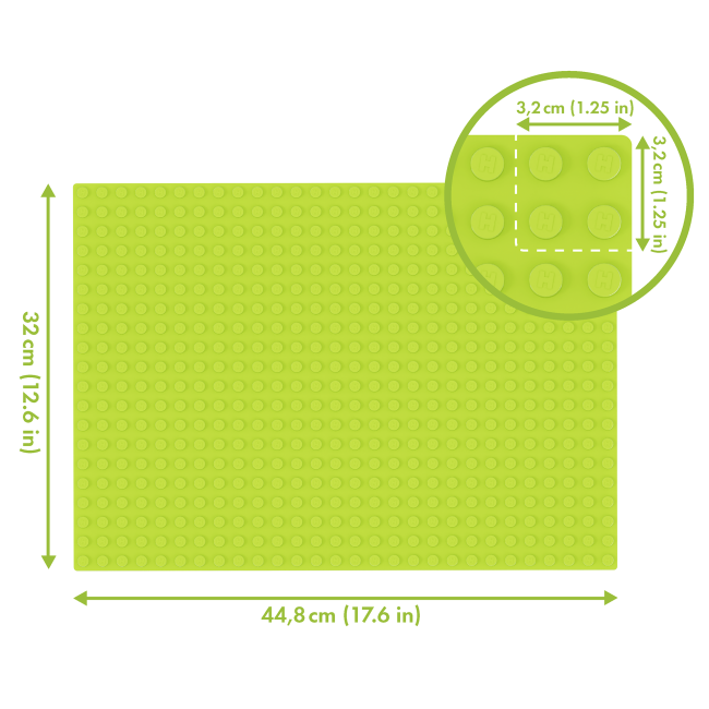 Placa de baza 28x20 Hubelino (verde deschis) TSG420312