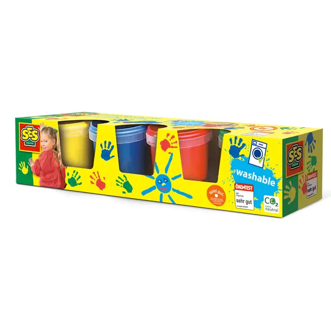 Set acuarele pentru degete 4 x 145 ml TSG00305