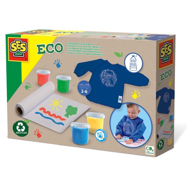 Set acuarele pentru degetele ECO si sort pentru copii TSG24924