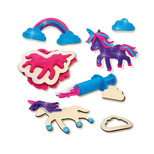 Set creativ - Creeaza unicorni neon cu sclipici din plastilina TSG00410