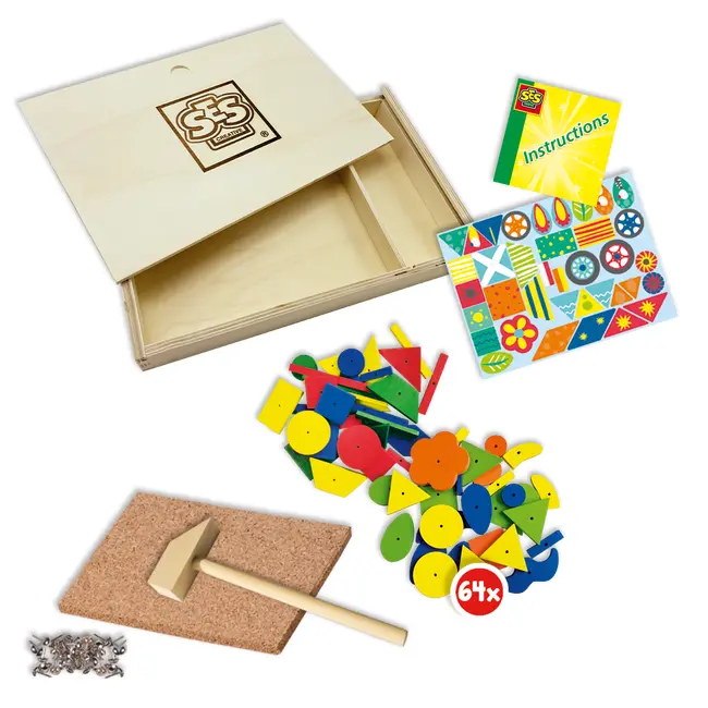 Set creativ - Hammer Tic in cutie din lemn de lux TSG00925