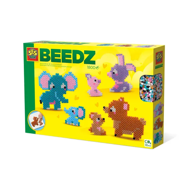 Set creativ copii - Margele de calcat cu Animale Zoo Beedz TSG06218