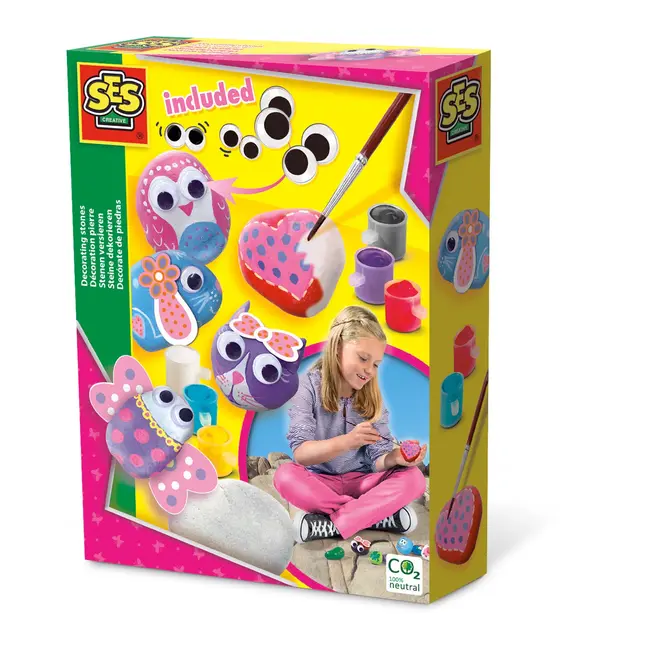 Set creativ copii - Picteaza si decoreaza pietre TSG14843