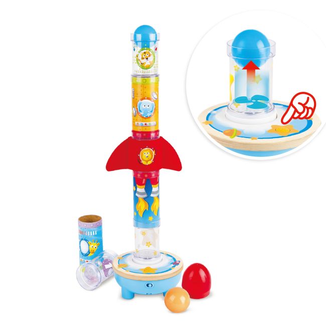 Jucarie de stivuit - Racheta cu ventilator si numere TSGE0387B