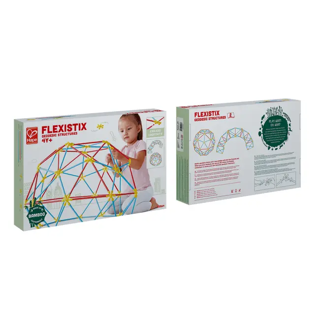 Jucarie din bambus Flexistix - Cupola Geodezica (177 piese) TSGE5564A
