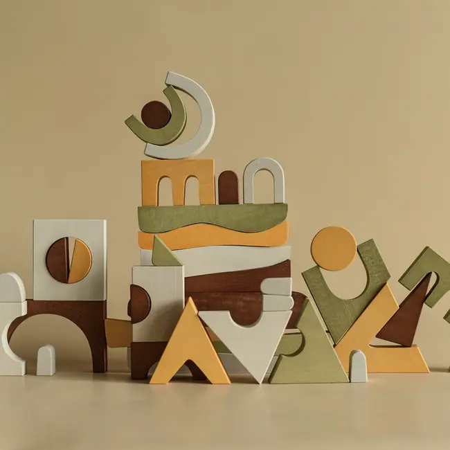 Jucarie din lemn - Blocuri puzzle TSGPG37