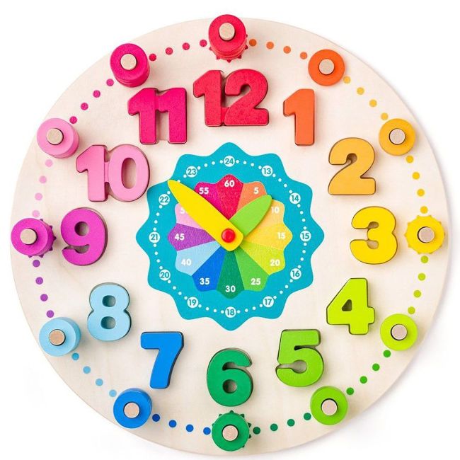 Jucarie din lemn - Ceas didactic cu matematica TSG90222