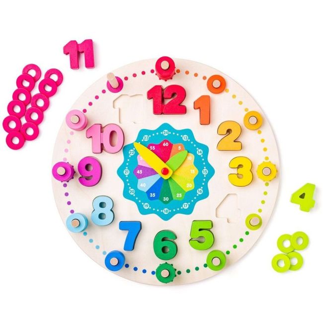 Jucarie din lemn - Ceas didactic cu matematica TSG90222