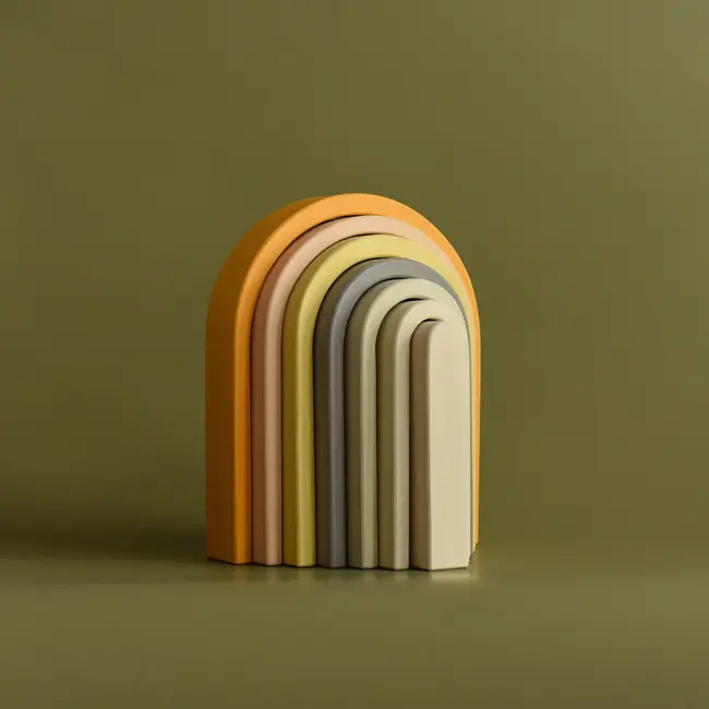 Jucarie din lemn - Curcubeu mare (culori pastel) TSGBRP7