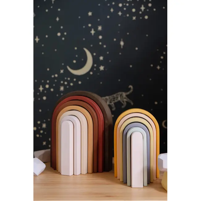 Jucarie din lemn - Curcubeu mare (culori pastel) TSGBRP7