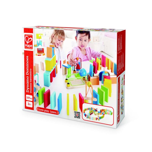 Jucarie din lemn - Domino dinam (100 piese) TSGE1042B