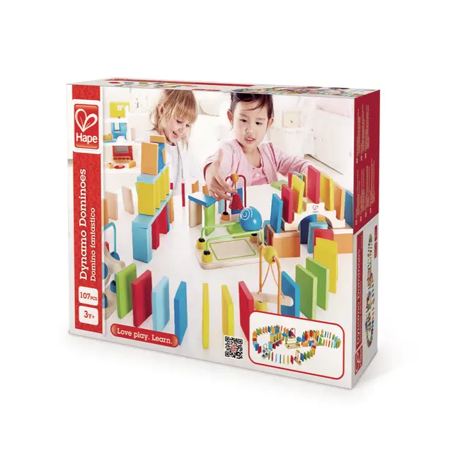 Jucarie din lemn - Domino dinam (100 piese) TSGE1042B