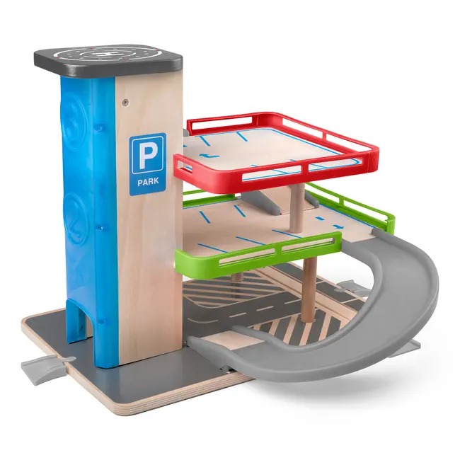 Jucarie din lemn - Garaj cu lift si accesorii TSG91847