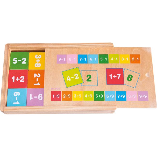 Jucarie din lemn - Invatam matematica, adunare si scadere TSG90898