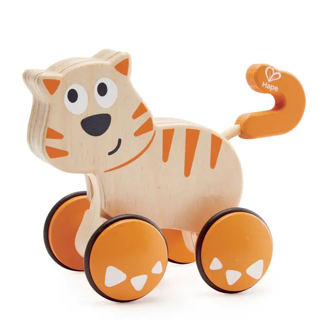 Jucarie din lemn - Pisica Dante, impinge si mergi TSGE0363A