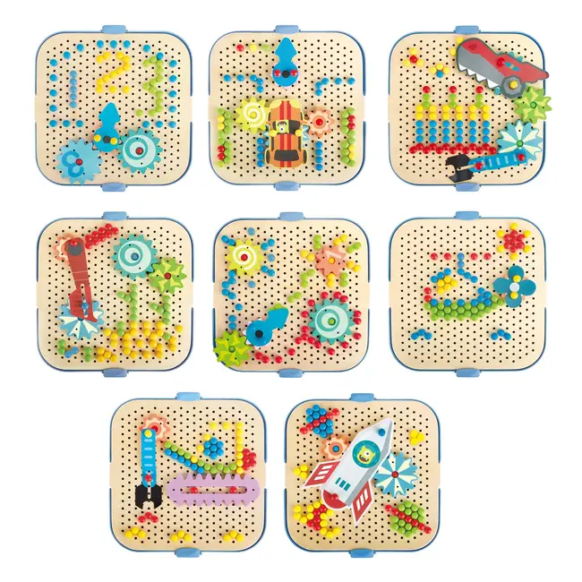 Jucarie din lemn - Set de joaca roti zimtate TSGE1065A