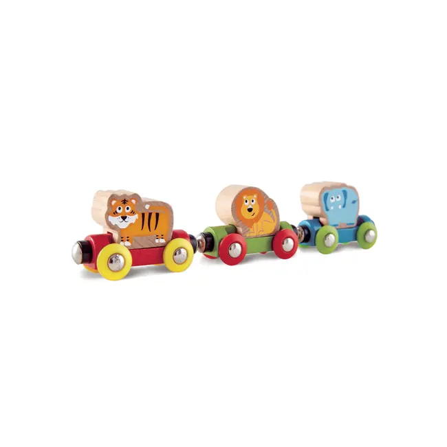 Jucarie din lemn - Tren calatorie in Jungla TSGE3807B