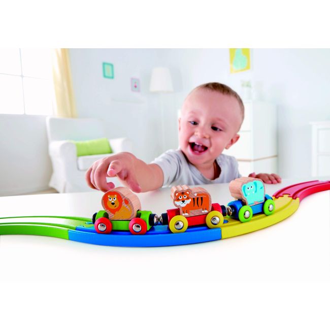 Jucarie din lemn - Tren calatorie in Jungla TSGE3807B