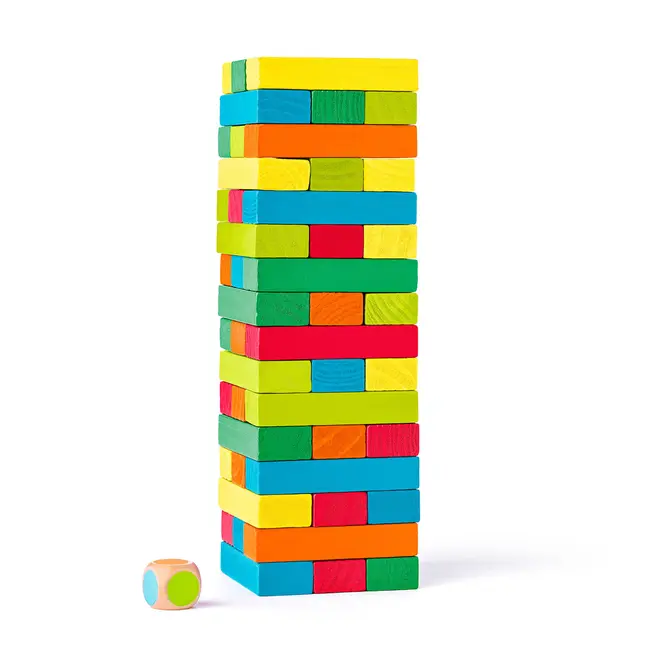 Jucarie din lemn - Turnul Tonny cu piese colorate TSG10210