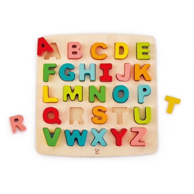 Puzzle din lemn - Alfabet, litere dolofane TSGE1551A