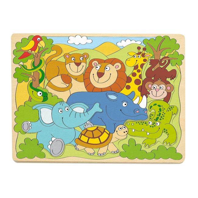 Puzzle din lemn - Animale din Africa (10 piese) TSG91930
