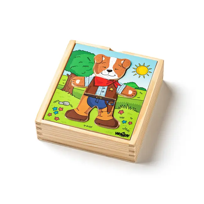 Puzzle din lemn - Imbraca catelul TSG90016