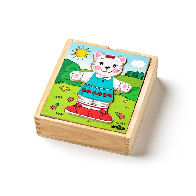 Puzzle din lemn - Imbraca pisica TSG90019