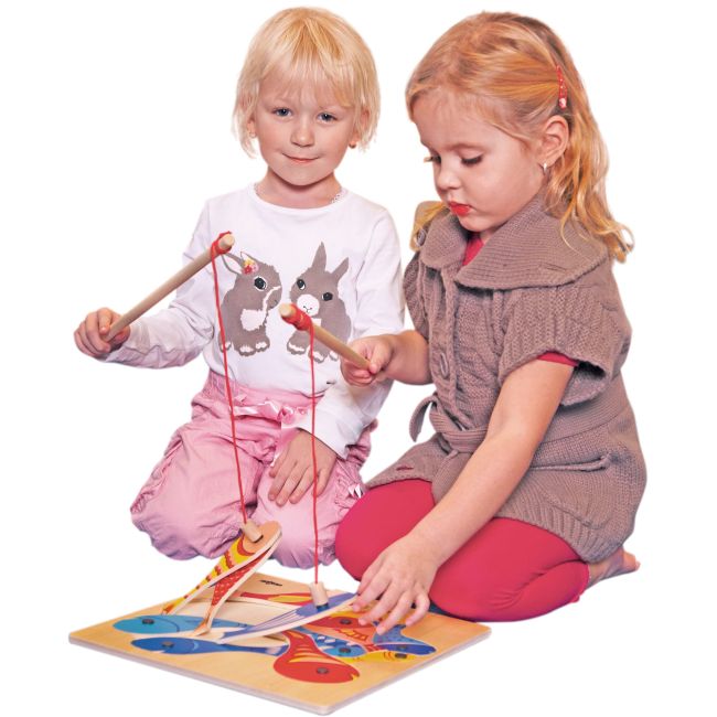 Puzzle din lemn - Joc magnetic de pescuit TSG90014