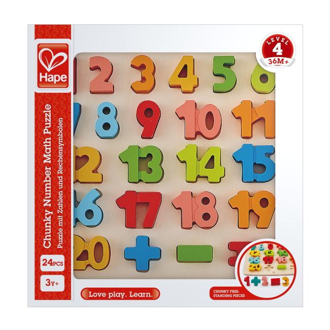 Puzzle din lemn - Matematica, numere dolofane TSGE1550A