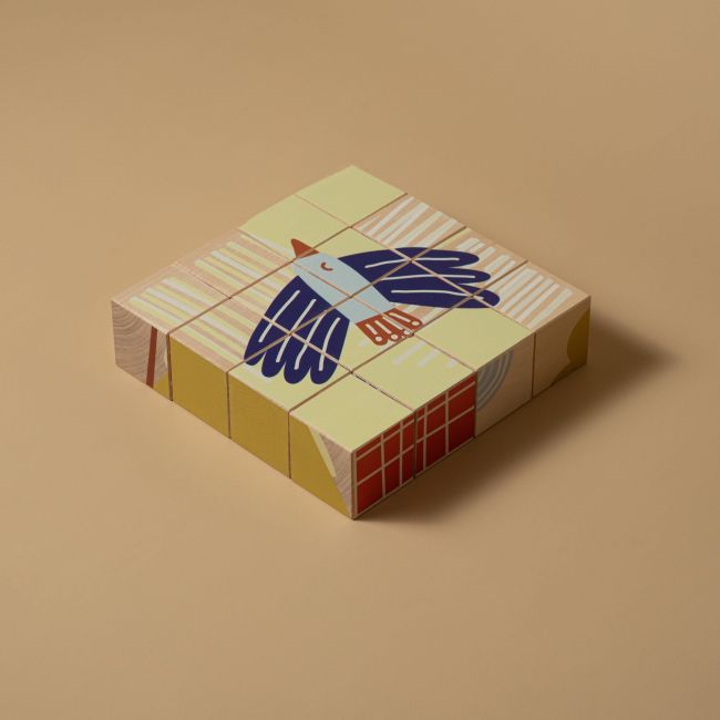 Puzzle din lemn cuburi - Poveste 3 x 3 TSGSC16