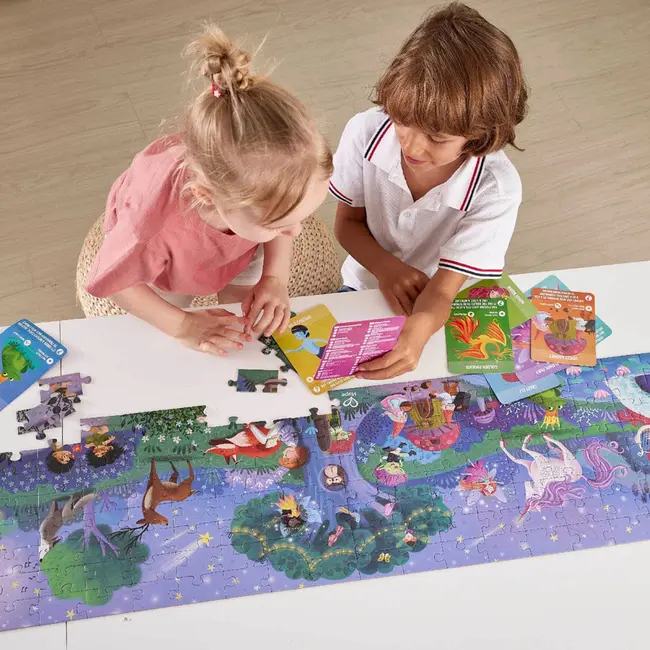 Puzzle pentru copii cu zane fotoluminescent (200 piese, 1.5m) TSGE1633A