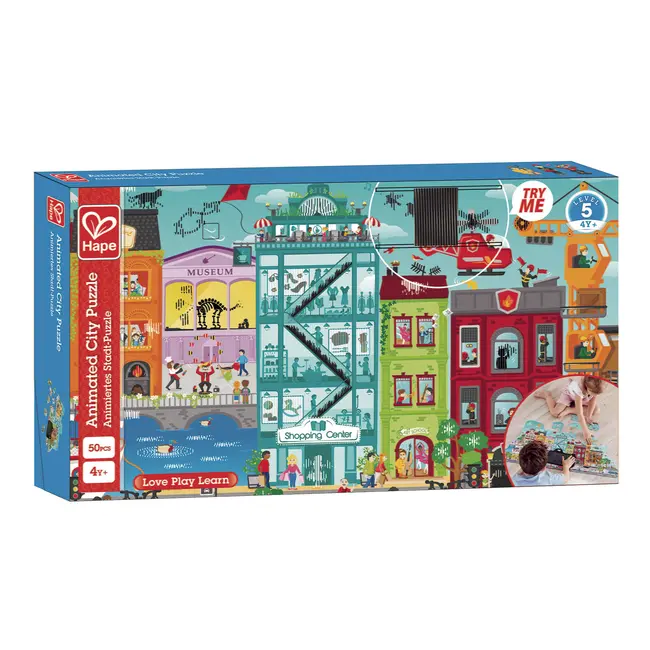 Puzzle pentru copii de podea orasul animat (49 piese) TSGE1629A