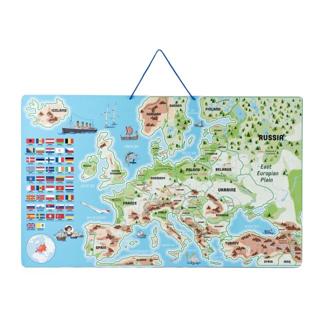 Puzzle si joc 3 in 1 - Harta magnetica a Europei, en TSG91231