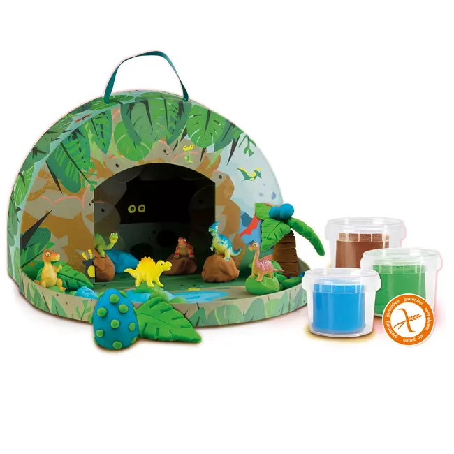 Set creativ - Lumea dinozaurilor din plastilina (geanta tematica) TSG00427