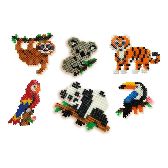 Set creativ copii - Margele de calcat cu Animale din Jungla Beedz TSG06303